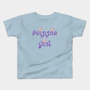 Hippie Girl, Bohemian, 70s, Hippie, Hippy, 60s, flower power, Hippie Art Kids T-Shirt